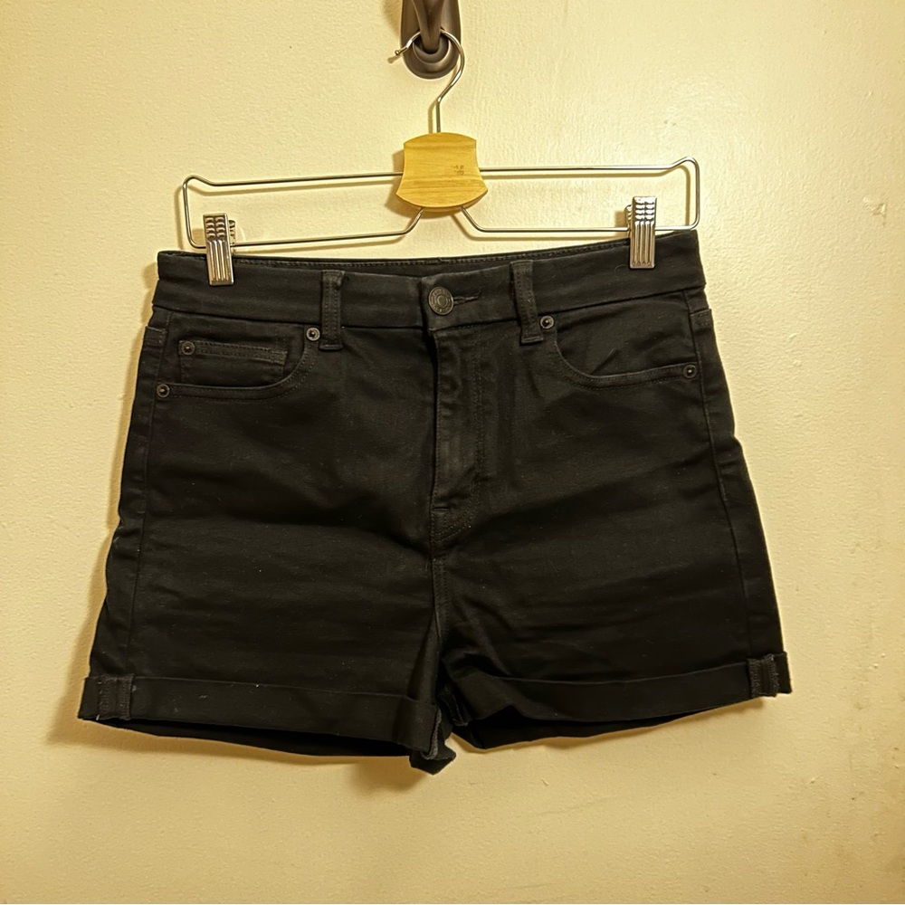 AE High Rise Black Women's Stretchy Shorts